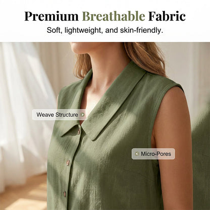 ☀️ Sommer Chic Alarm – Damen V-Ausschnitt Bluse mit Knopfleiste für jede Gelegenheit ☀️