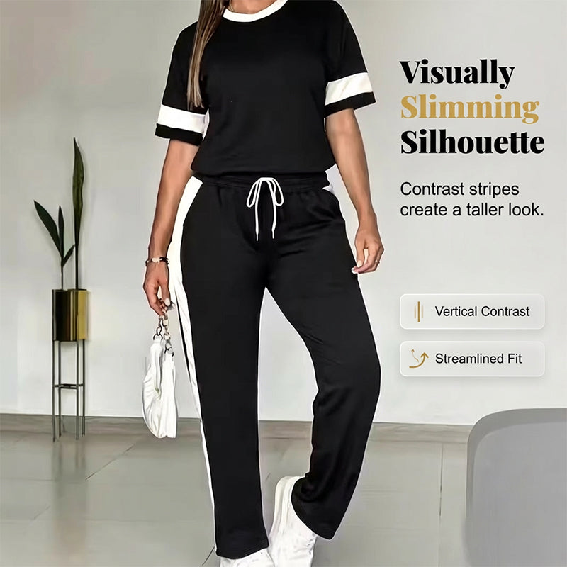 💥NEUER HEISSER VERKAUF💥Bequemes zweiteiliges Hosen-Set für Damen mit Kordelzug in der Taille
