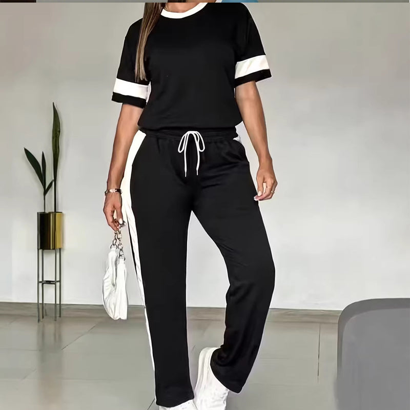 💥NEUER HEISSER VERKAUF💥Bequemes zweiteiliges Hosen-Set für Damen mit Kordelzug in der Taille