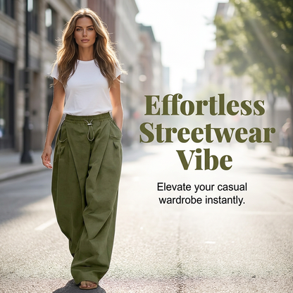 👖 JETZT 50 % RABATT! 🏆 Voluminöse Plissierte Laternenhose – Fließend, Elegant & Weites Bein – Perfekt Für Einen Schicken Sommer-Look Oder Formelle Anlässe ✨