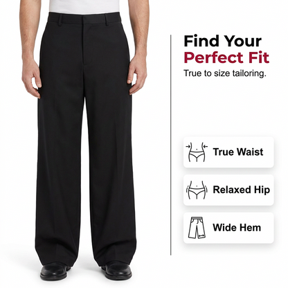 👖 50% OFF ! ⏳ Men's Classic Fit Wide-Leg Suit Trousers – Tailored cut, breathable fabric & perfect for work, weddings or formal events ✨