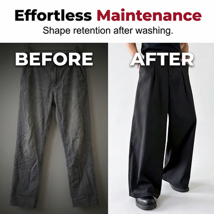 👖 50% OFF ! ⏳ Men's Classic Fit Wide-Leg Suit Trousers – Tailored cut, breathable fabric & perfect for work, weddings or formal events ✨