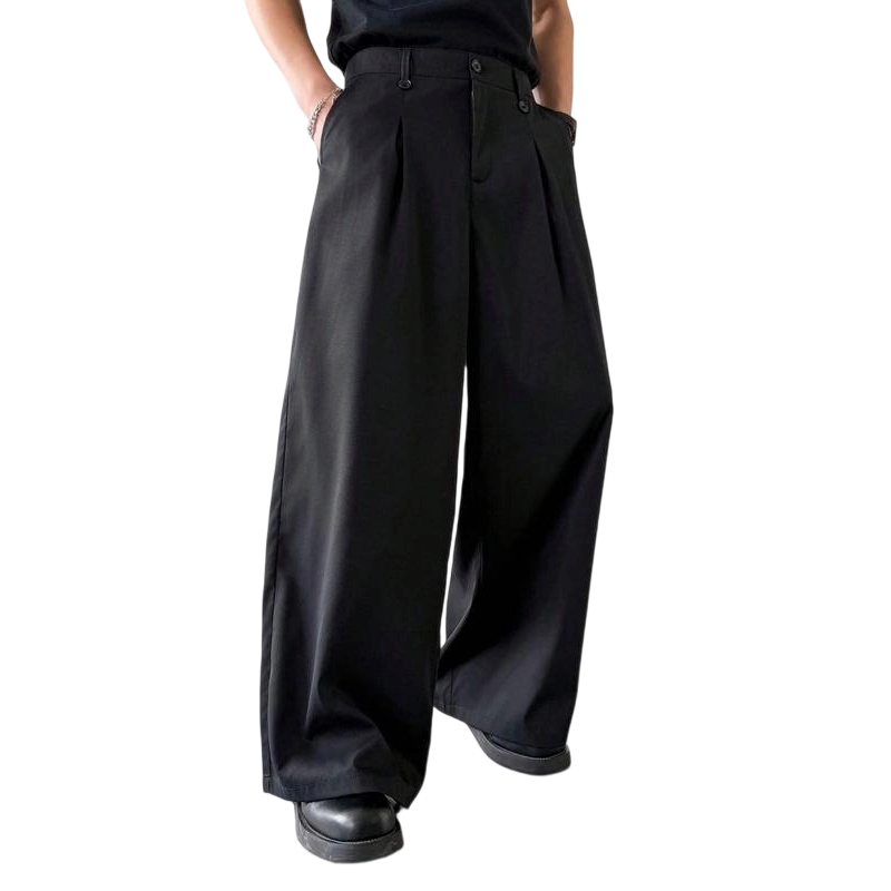 👖 50% OFF ! ⏳ Men's Classic Fit Wide-Leg Suit Trousers – Tailored cut, breathable fabric & perfect for work, weddings or formal events ✨