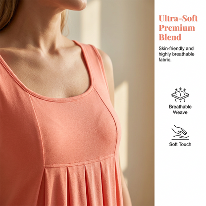 👗Women's Casual Summer Sleeveless Pleated Tank Dress☀️ Effortless Summer Chic ☀️