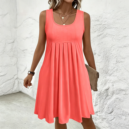 👗Women's Casual Summer Sleeveless Pleated Tank Dress☀️ Effortless Summer Chic ☀️
