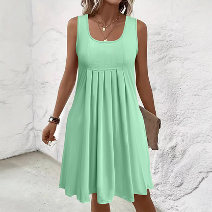 👗Women's Casual Summer Sleeveless Pleated Tank Dress☀️ Effortless Summer Chic ☀️