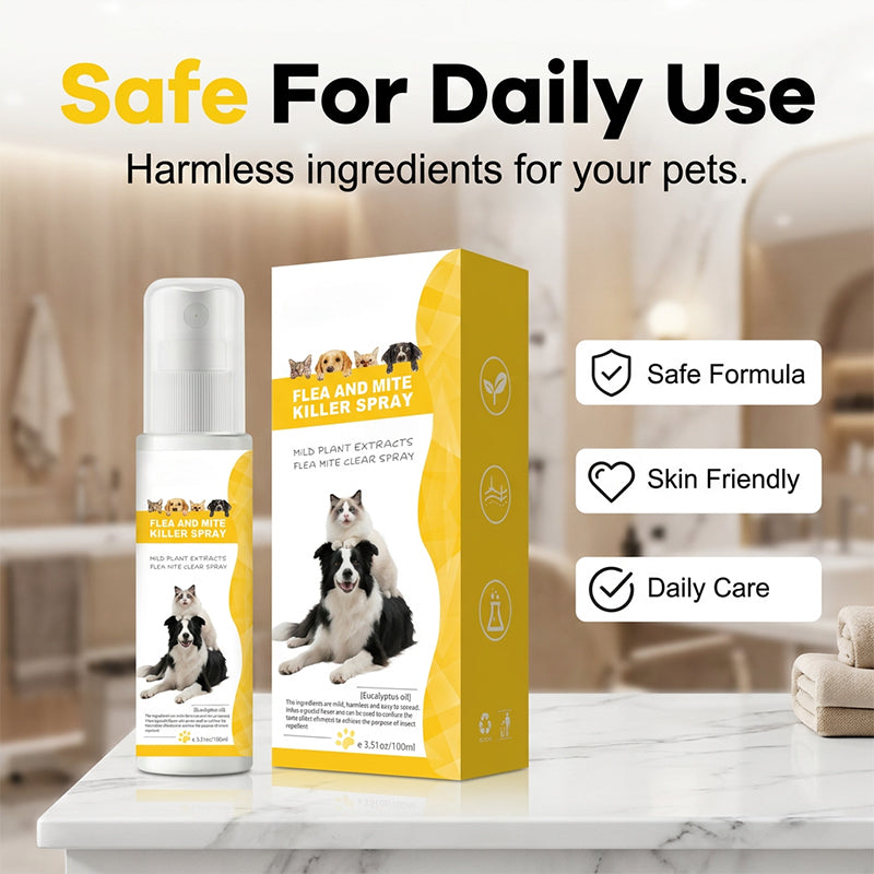 🔥Selling Fast – 53% OFF！🎁Tick Season is Here🕷🛡️Mild Formula Pet Pest Repellent Spray