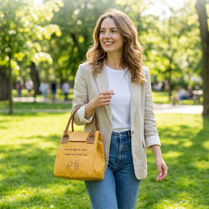 🍱 Keep Your Lunch Fresh & Stylish – Reusable Thermal Lunch Tote with Handles🥪