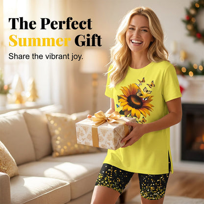 💕Women's Casual Printed Tunic Top & Shorts Set ✨Comfy, Flowy & Made For Sunny Days ☀️