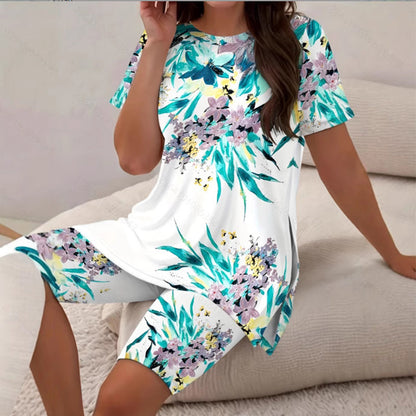 💕Women's Casual Printed Tunic Top & Shorts Set ✨Comfy, Flowy & Made For Sunny Days ☀️