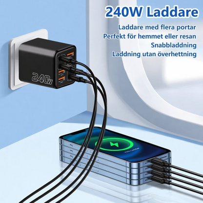Universal GaN 8-Port Fast Wall Charger 🔌One Plug. Eight Devices. Sorted⚡