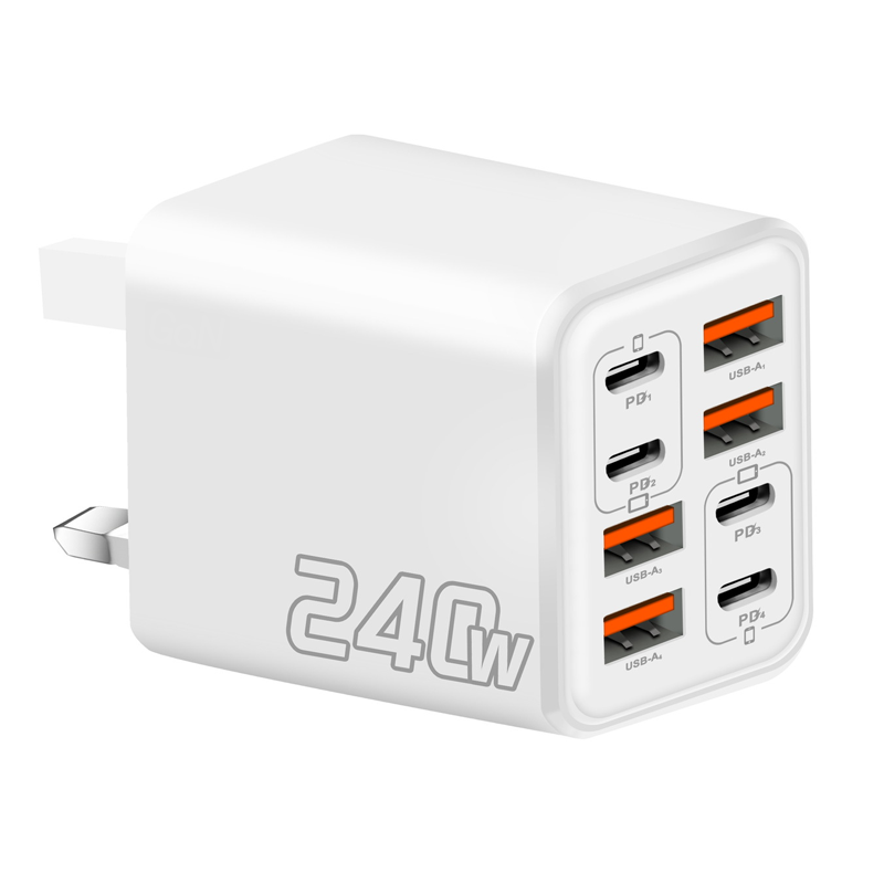 Universal GaN 8-Port Fast Wall Charger 🔌One Plug. Eight Devices. Sorted⚡
