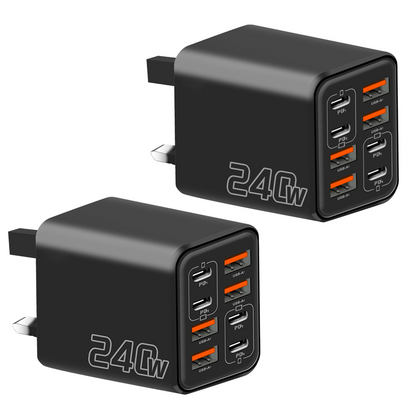 Universal GaN 8-Port Fast Wall Charger 🔌One Plug. Eight Devices. Sorted⚡