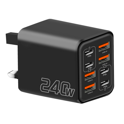 Universal GaN 8-Port Fast Wall Charger 🔌One Plug. Eight Devices. Sorted⚡
