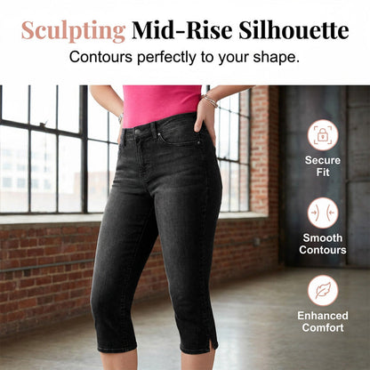 👖Women's Stretch Denim Capri Jeans☀️Stretchy, Flattering & Made For Everyday Comfort 😍