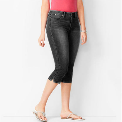 👖Women's Stretch Denim Capri Jeans☀️Stretchy, Flattering & Made For Everyday Comfort 😍