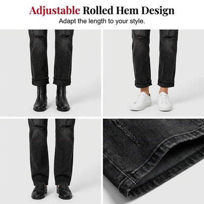 👖Women's Casual Ripped Straight-Leg Jeans⚡ Selling Fast — Don’t Miss Out!