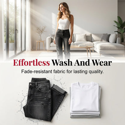 👖Women's Casual Ripped Straight-Leg Jeans⚡ Selling Fast — Don’t Miss Out!