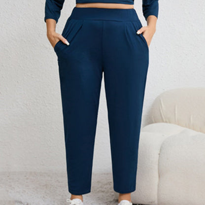 🔥 The Comfiest Trousers You’ll Ever Own 👖Women's Plus Size Tapered Pants with Pockets