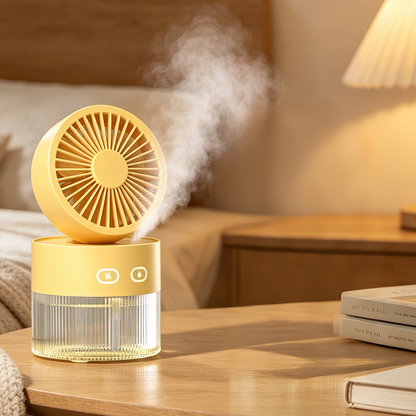 ❄️💦Portable Misting Fan With 3 Speeds & Night Light☀️🔥 Heatwave Survival Essential