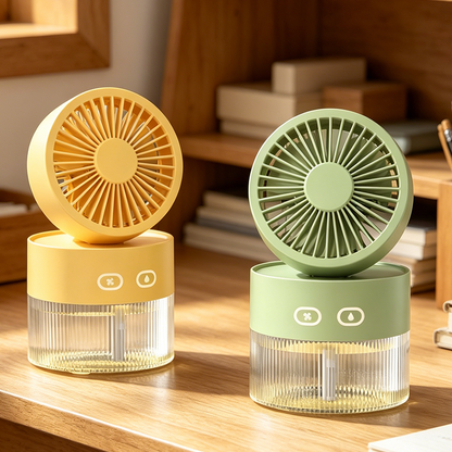 ❄️💦Portable Misting Fan With 3 Speeds & Night Light☀️🔥 Heatwave Survival Essential