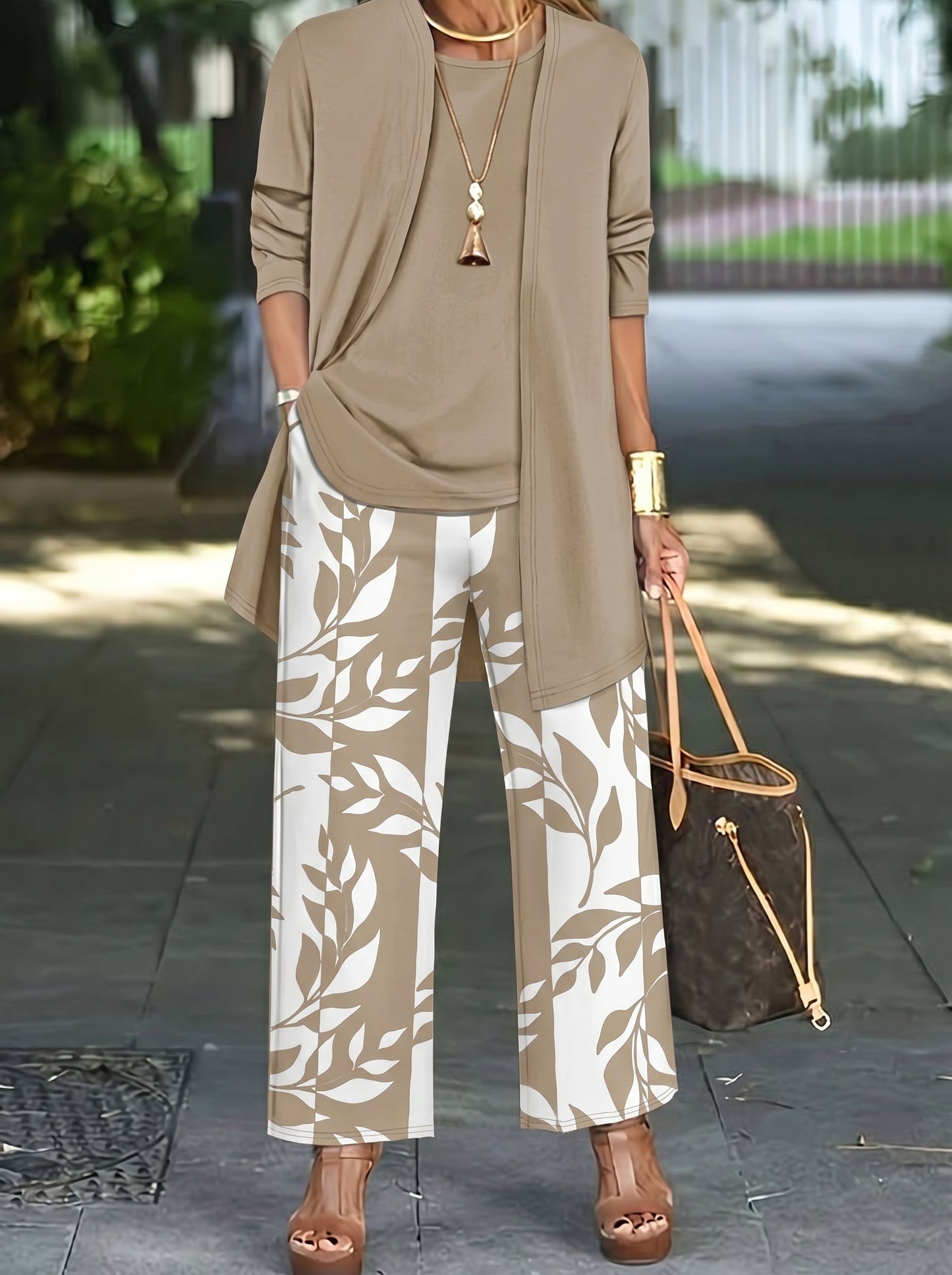 Damen-Set mit geblümtem Langarmshirt und Hose😍 Mühelose Eleganz in einem Outfit ✨