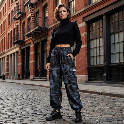 😎Women's Casual Camouflage Pants with Drawstring👖Baggy Fit. Clean Look. Serious Comfort 😍