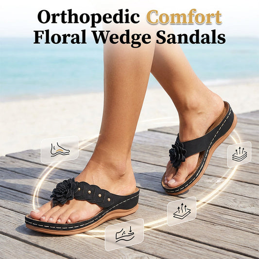 🌷Women's Floral Thong Sandals with Arch Support 🌸 Lightweight, Stylish & Unbelievably Comfy
