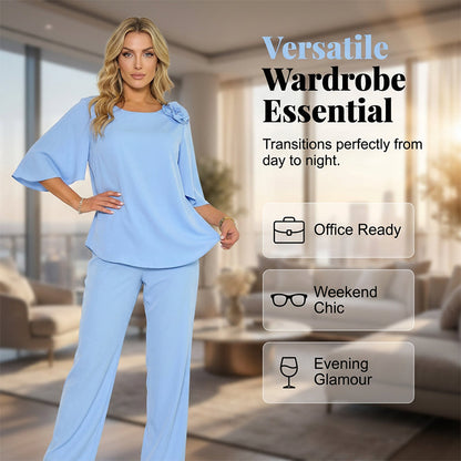 ☁️Women's Elegant Solid Color Two-Piece Set🌸Soft, Flattering & Seriously Classy 😍