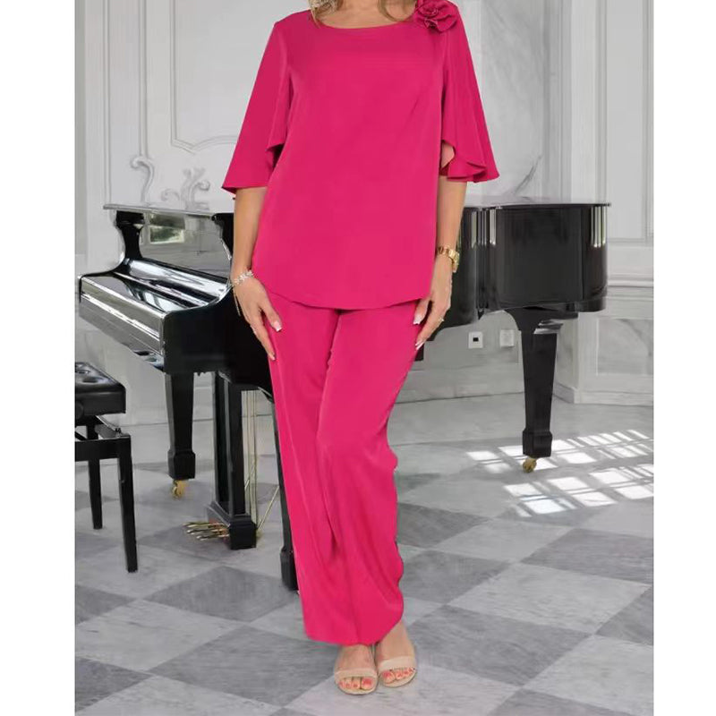 ☁️Women's Elegant Solid Color Two-Piece Set🌸Soft, Flattering & Seriously Classy 😍