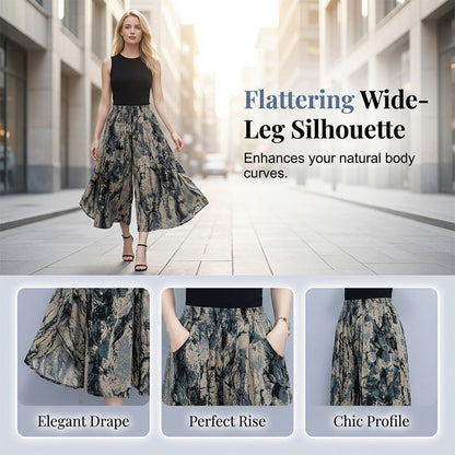 💫Women's Summer Wide-Leg Capri Pants - Stay Cool & Look Effortless ✨
