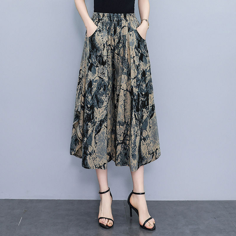 💫Women's Summer Wide-Leg Capri Pants - Stay Cool & Look Effortless ✨