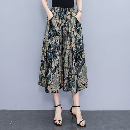 💫Women's Summer Wide-Leg Capri Pants - Stay Cool & Look Effortless ✨