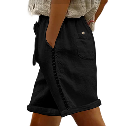 💛Women's Casual Drawstring Shorts with Lace Detail - Lightweight, Flattering & Made For Sunny Days ☀️