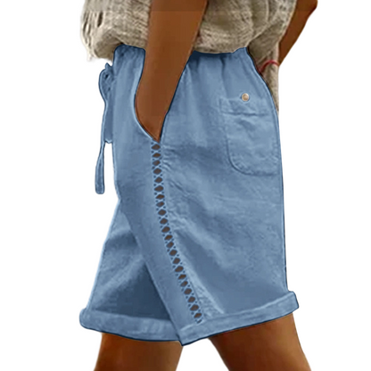💛Women's Casual Drawstring Shorts with Lace Detail - Lightweight, Flattering & Made For Sunny Days ☀️