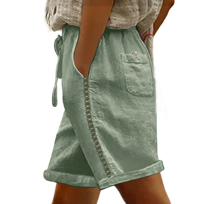 💛Women's Casual Drawstring Shorts with Lace Detail - Lightweight, Flattering & Made For Sunny Days ☀️