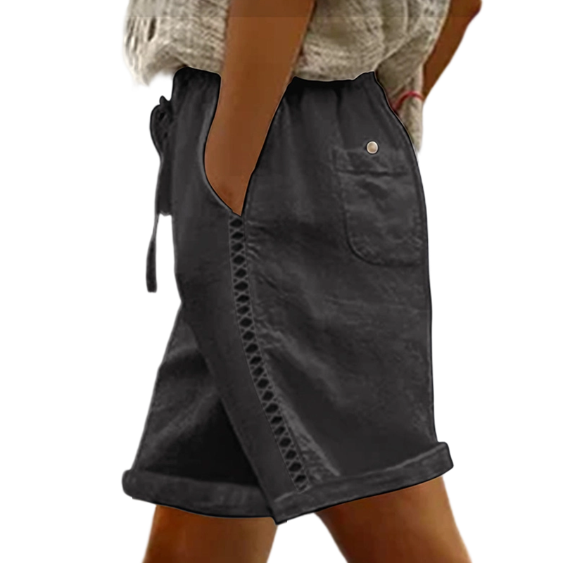 💛Women's Casual Drawstring Shorts with Lace Detail - Lightweight, Flattering & Made For Sunny Days ☀️