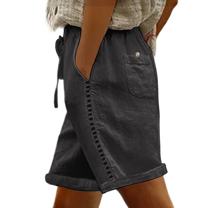 💛Women's Casual Drawstring Shorts with Lace Detail - Lightweight, Flattering & Made For Sunny Days ☀️