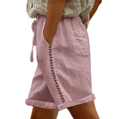💛Women's Casual Drawstring Shorts with Lace Detail - Lightweight, Flattering & Made For Sunny Days ☀️