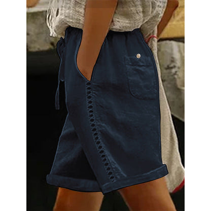 💛Women's Casual Drawstring Shorts with Lace Detail - Lightweight, Flattering & Made For Sunny Days ☀️