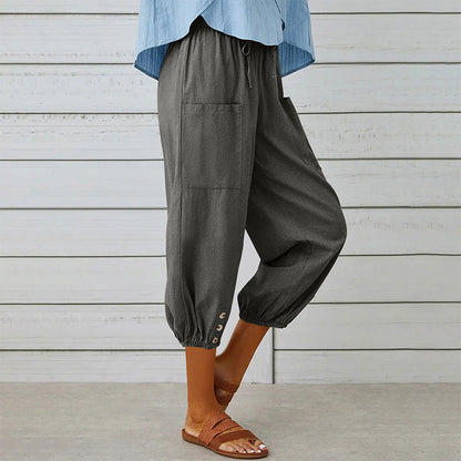 ☀️Women's Casual Capri Pants with Pockets -  Effortless Summer Style ✨