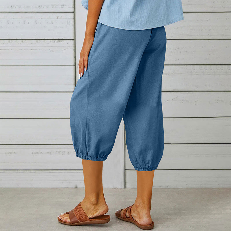 ☀️Women's Casual Capri Pants with Pockets -  Effortless Summer Style ✨