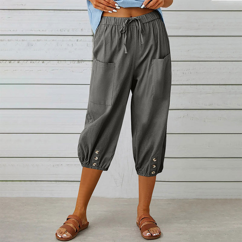 ☀️Women's Casual Capri Pants with Pockets -  Effortless Summer Style ✨