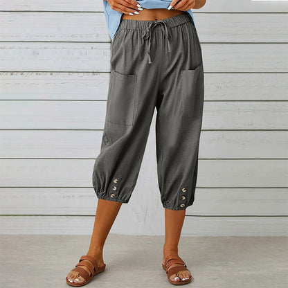 ☀️Women's Casual Capri Pants with Pockets -  Effortless Summer Style ✨