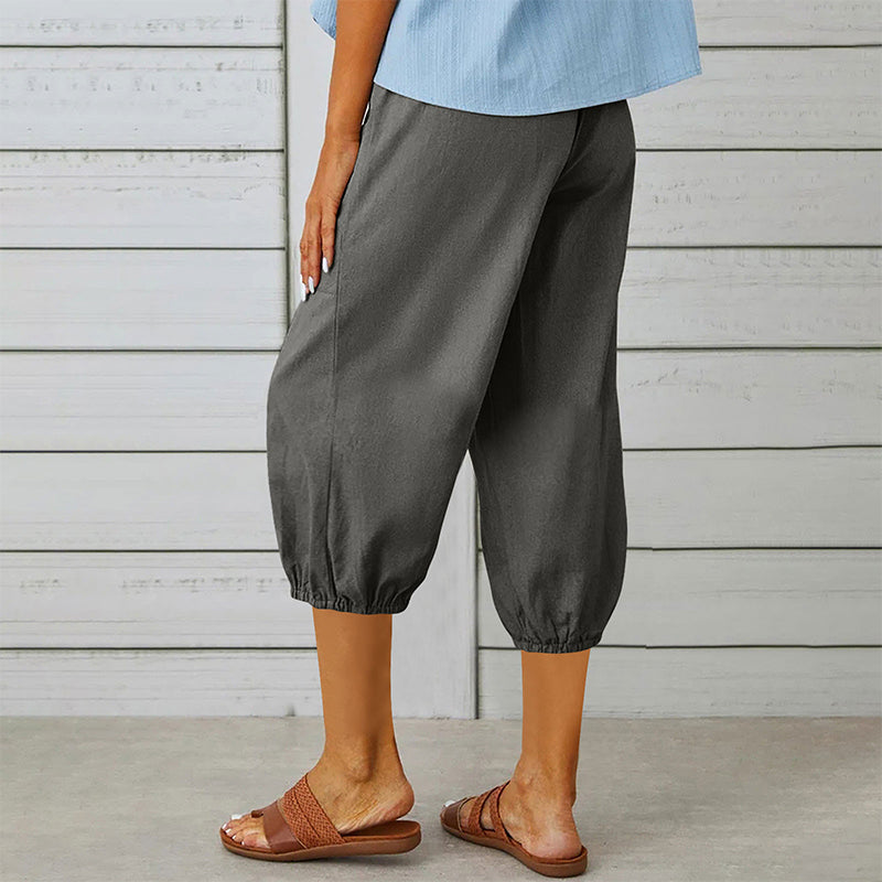 ☀️Women's Casual Capri Pants with Pockets -  Effortless Summer Style ✨