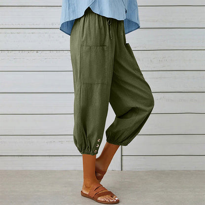 ☀️Women's Casual Capri Pants with Pockets -  Effortless Summer Style ✨