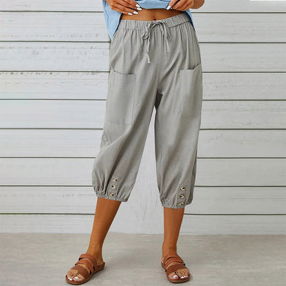 ☀️Women's Casual Capri Pants with Pockets -  Effortless Summer Style ✨