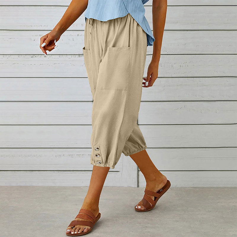 ☀️Women's Casual Capri Pants with Pockets -  Effortless Summer Style ✨