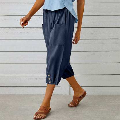 ☀️Women's Casual Capri Pants with Pockets -  Effortless Summer Style ✨