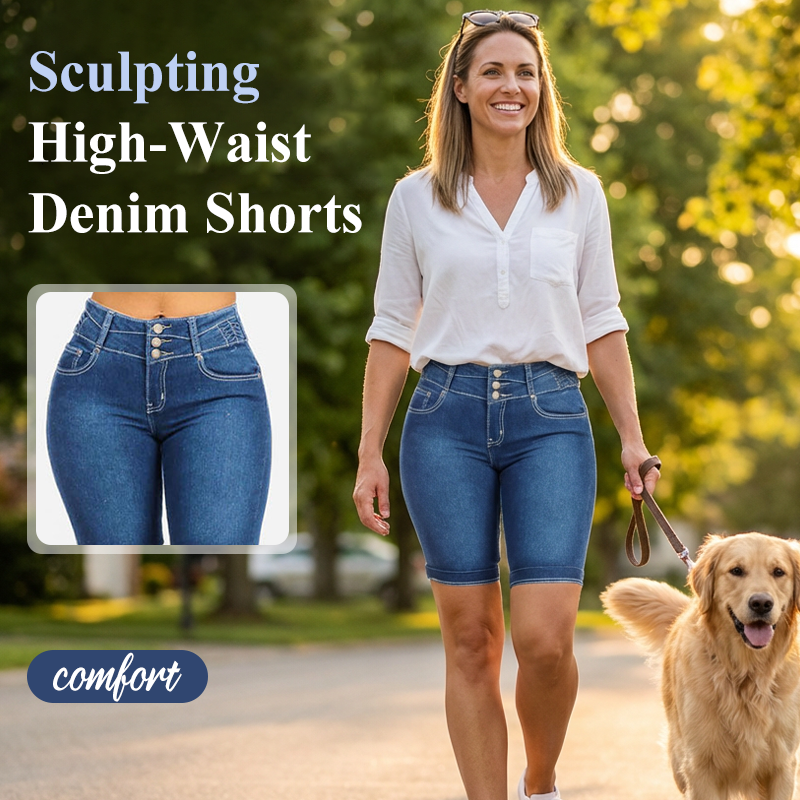 👖Women's High-Waist Stretch Denim Shorts That Actually Flatter Your Figure✨
